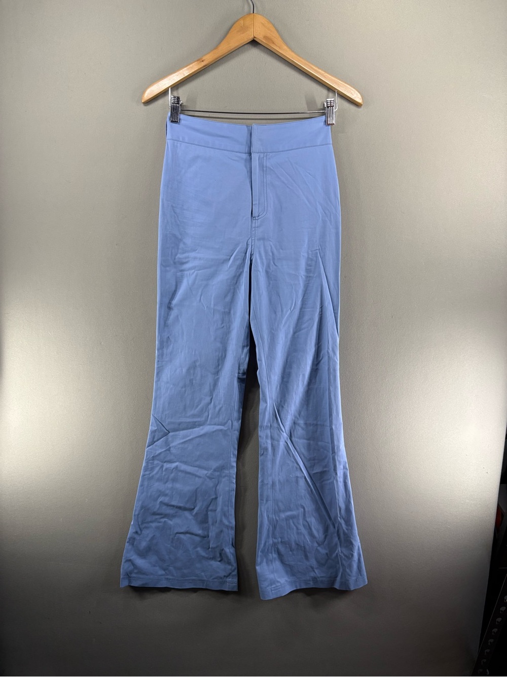 Staud Women Wide Leg Flare Pants Size 2 Blue Classic 26x31